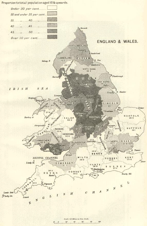 map of distribution of industrial and commercial population